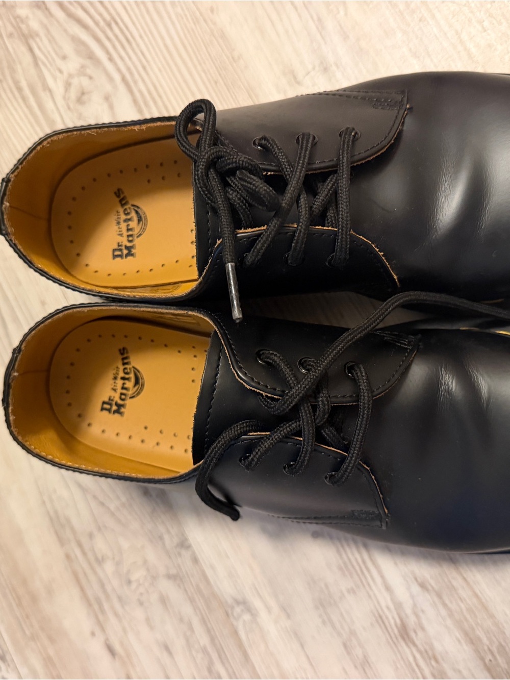 Dr. Martens Black Leather 3-Eye Derby Shoes